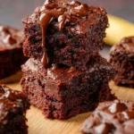 Double Chocolate Vegan Banana Brownies First Image