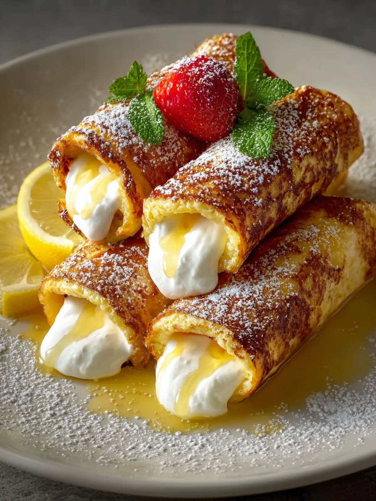 Lemon Mascarpone Stuffed French Toast Roll Ups First Image
