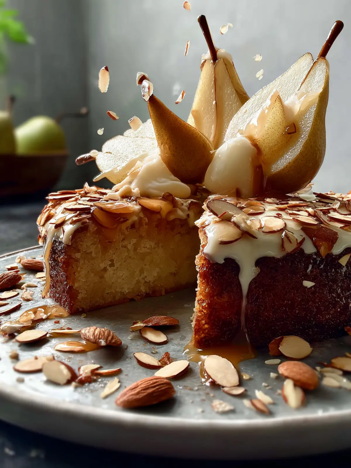 pear maple almond cake First Image