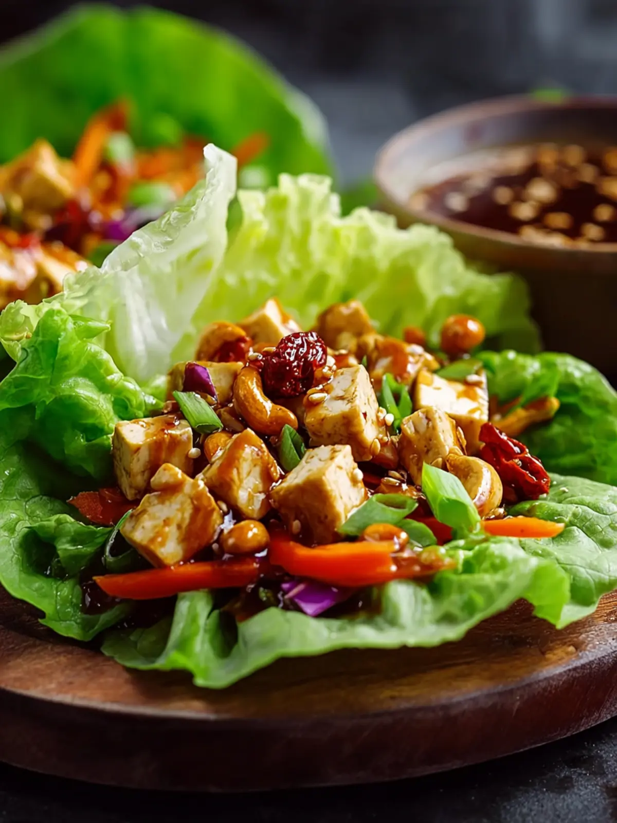 Cashew Tofu Lettuce Wraps First Image
