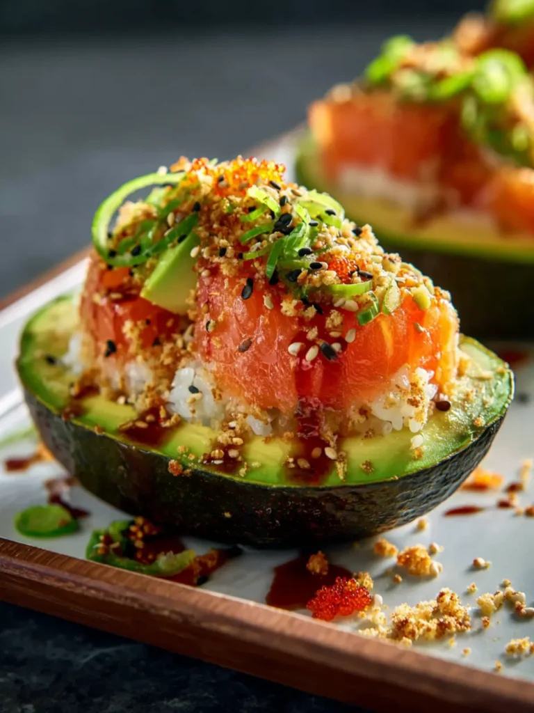 Salmon Sushi Bake Avocados: Creamy & Delicious Recipe First Image