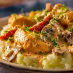 Slow Cooker Chicken à la King is Hands Off Dinner Magic First Image