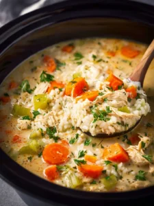 Slow Cooker Chicken and Rice Soup Is The Ultimate Comfort Food First Image