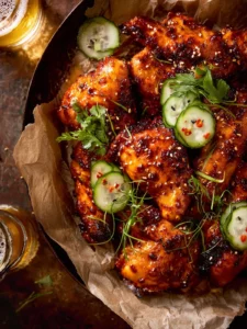 Sticky Honey Harissa Chicken. First Image